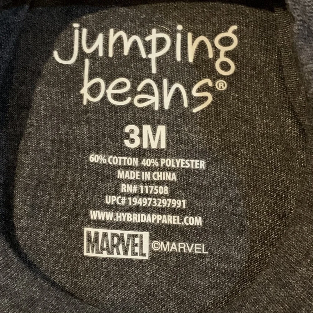 Jumping Beans Boys Marvel Spider Man Graphic Tee 3 Month New with Tags Gray Nice